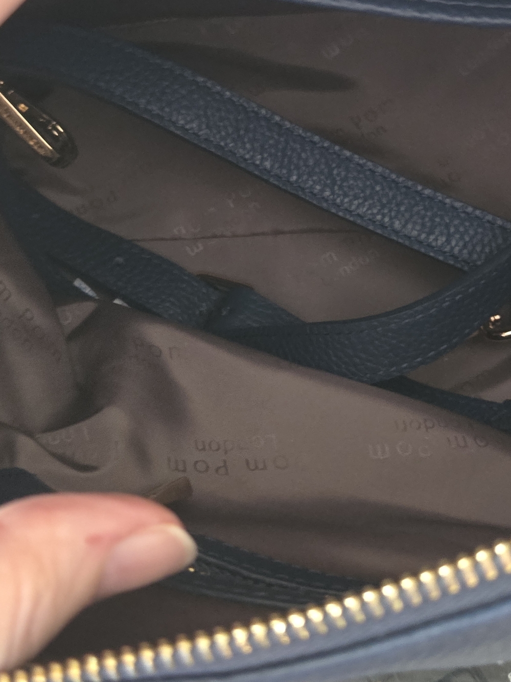 EUC Pom Pom London Greenwich Tote In Moonlight Blue - Picture 6 of 11